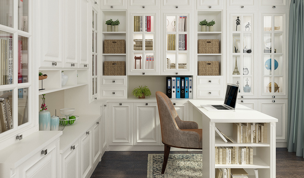 全鋁書柜-03（風格：現代；顏色：暖白）