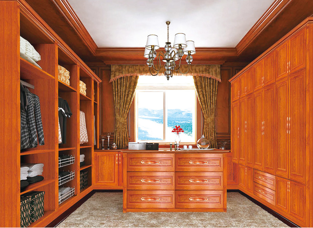 全鋁衣帽間-01（風格：中式；顏色：紅橡）